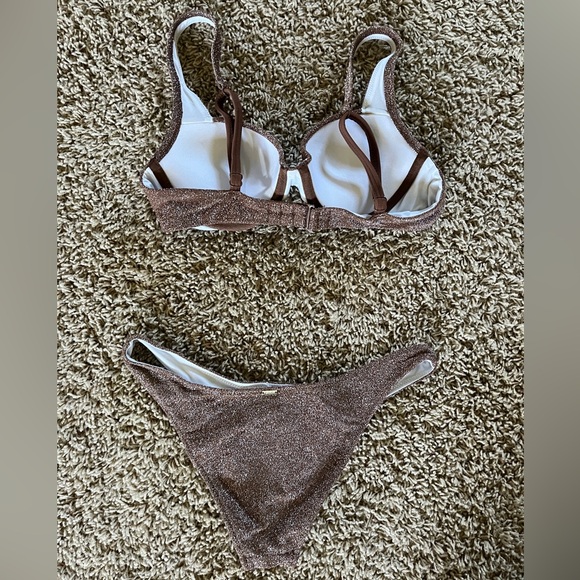 PINK Brown Glitter Bikini Set - Picture 2 of 4